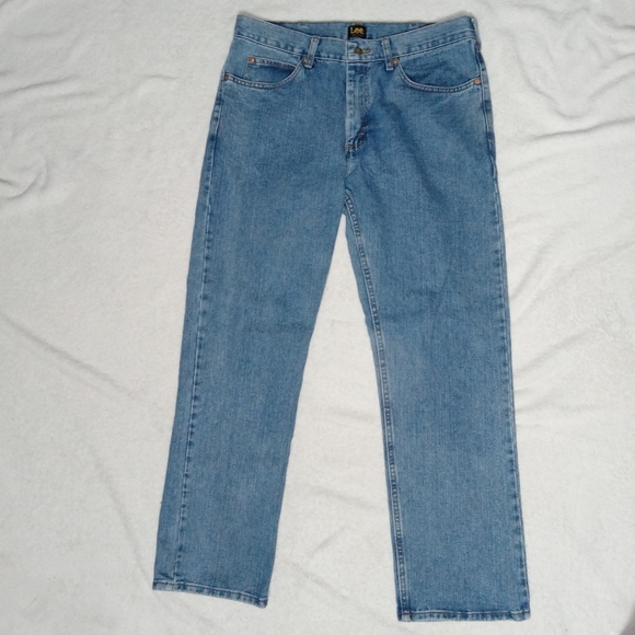 Lee Regular Fit 100%cotton Denim Blue Jeans size 36×32 - Picture 3 of 12